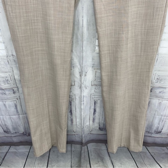 Hart Schaffner Marx Size 38x34 Dress Pants Tan Beige Drawstring Straight Flat - Picture 3 of 12